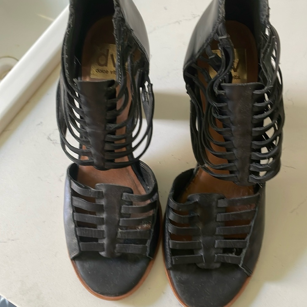 DV DOLCE VITA black caged heels